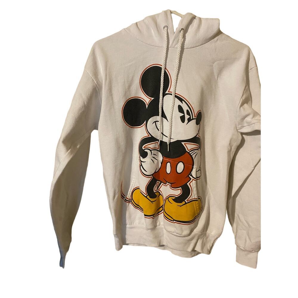 Hoodie with Minnie mouse white it a Disney hoodie made by Hanes size small